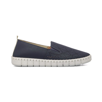 Slip-on comfort blu con dettagli traforati P Soft, Donna, SKU w012000130, Immagine 0